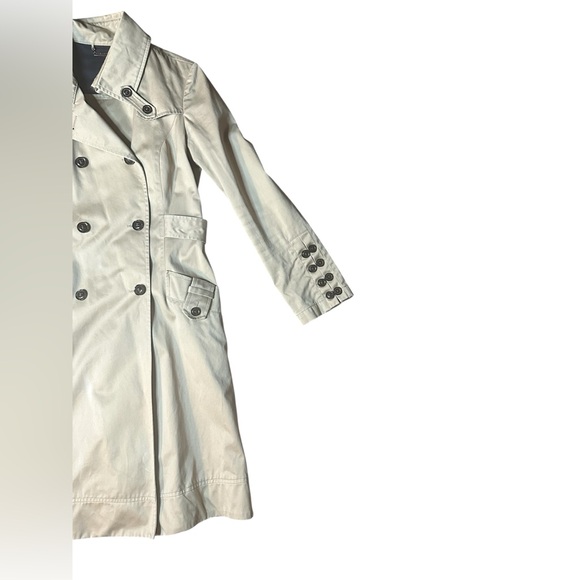 DIANE VON FURSTENBERG BOGART TRENCH COAT DOUBLE BREASTED %100 COTTON Size 6 - Picture 5 of 10